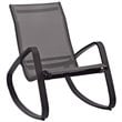 Modway Traveler Aluminum & Mesh Patio Rocking Chair in Black (Set of 2)