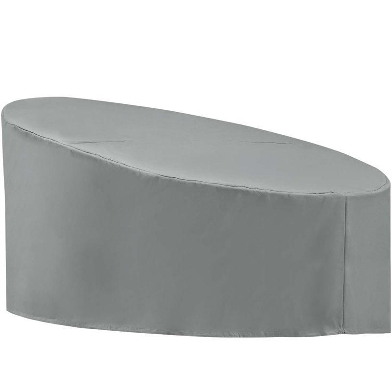 Modway Immerse Polyester Fabric Outdoor Canopy Daybed Cover in Gray