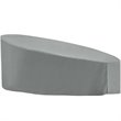 Modway Immerse Polyester Fabric Outdoor Daybed Cover in Gray