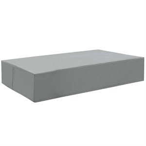 modway immerse outdoor double chaise cover in gray
