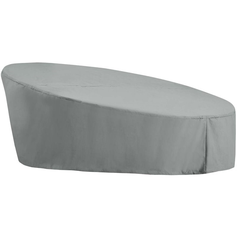 Modway Immerse Polyester Fabric Outdoor Canopy Cover in Gray