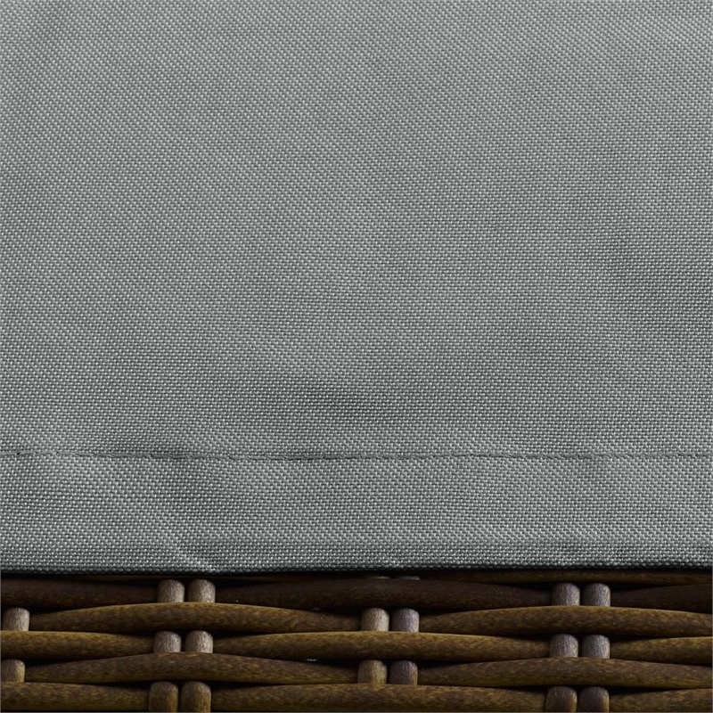 Modway Immerse Polyester Fabric Outdoor Chaise Cover in Gray