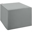 Modway Immerse Polyester Fabric Outdoor Ottoman and Side Table Cover in Gray