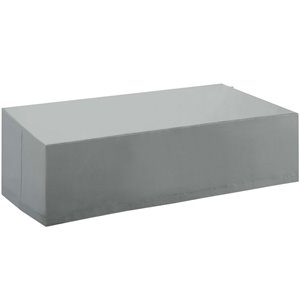 Modway Immerse Polyester Fabric Outdoor Loveseat and More Cover in Gray