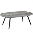 Modway Endeavor 4-Piece Wicker Rattan Patio Loveseat Set in Gray