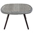 Modway Endeavor 4-Piece Wicker Rattan Patio Loveseat Set in Gray