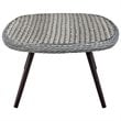 Modway Endeavor 3-Piece Rattan Patio Conversation Set in Gray
