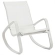 Modway Traveler Aluminum & Mesh Patio Rocking Chair in White (Set of 2)