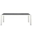 Modway Stance 7-Piece Aluminum & Fabric Patio Dining Set in White and Gray