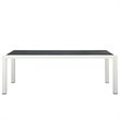 Modway Stance 9-Piece Aluminum & Fabric Patio Dining Set in White and Navy