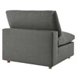 Modway Commix Fabric Down Filled Overstuffed Armless Chair in Gray