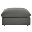Modway Commix Modern Down Filled Overstuffed Fabric Ottoman in Gray