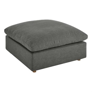Modway Commix Modern Down Filled Overstuffed Fabric Ottoman in Gray
