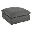 Modway Commix Modern Down Filled Overstuffed Fabric Ottoman in Gray