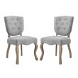 Modway Array Dining Side Chair in Light Gray (Set of 2)