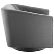 Modway Twist Performance Velvet Accent Lounge Swivel Chair in Gray
