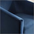 Modway Twist Performance Velvet Accent Lounge Swivel Chair in Midnight Blue