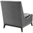 Modway Confident Upholstered Performance Velvet Lounge Chair in Gray