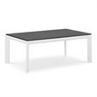 Modway Riverside Aluminum Outdoor Patio Coffee Table in White