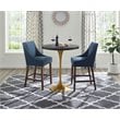 Modway Drive Modern Style Pine Wood and Iron Bar Table in Black/Gold