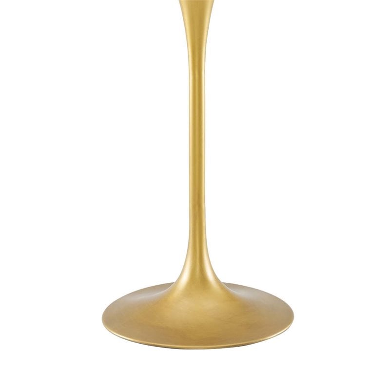 Modway Drive Modern Style Pine Wood and Iron Bar Table in Black/Gold