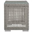 Modway Aura 3-Piece Outdoor Patio Wicker Rattan Set - Gray Finish
