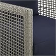 Modway Aura 3-Piece Outdoor Patio Wicker Rattan Set in Gray and Navy