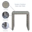 Modway Aura 3-Piece Outdoor Patio Wicker Rattan Set in Gray and Navy