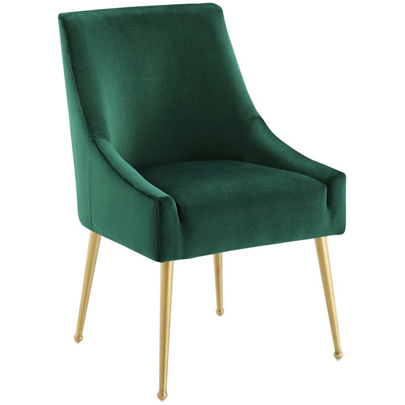 Modway Discern Upholstered Velvet Dining Chair in Green Cymax Business