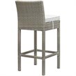 Modway Conduit Outdoor Wicker Rattan Bar Stool in Light Gray/White (Set of 2)