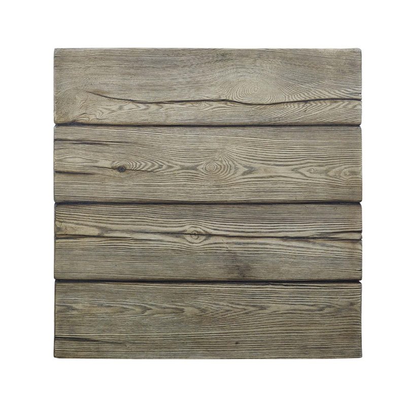 Modway Manteo Modern Wood Outdoor Patio Side Table in Light Gray