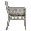 Modway Aura 7-Piece Outdoor Patio Wicker Rattan Set in Gray Finish