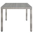 Modway Aura 7-Piece Outdoor Patio Wicker Rattan Set in Gray Finish
