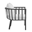 Modway Riverside Outdoor Patio Aluminum Armchair in Gray/White