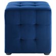 Modway Contour Tufted Cube Performance Velvet Ottoman in Navy