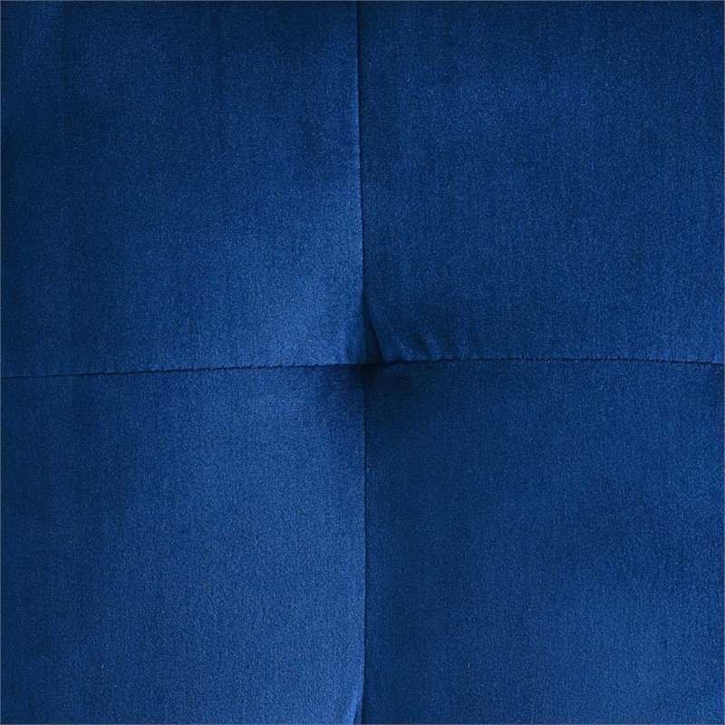 Modway Contour Tufted Cube Performance Velvet Ottoman in Navy