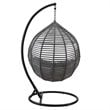 Modway Garner Teardrop Outdoor Patio Swing Chair with Stand in Gray
