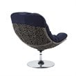 Modway Brighton Wicker Rattan Patio Swivel Lounge Chair in Light Gray/Navy