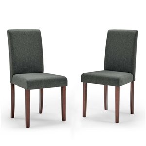 Modway Prosper 17.5&quot Upholstered Fabric Dining Side Chair in Gray (Set of 2)