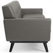 Modway Engage Modern Top-Grain Leather Living Room Sofa in Gray
