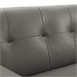 Modway Engage Modern Top-Grain Leather Living Room Sofa in Gray