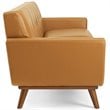 Modway Engage Modern Top-Grain Leather Living Room Sofa in Tan