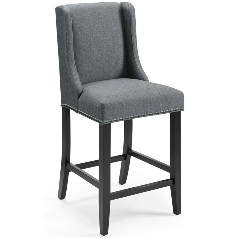 Modway Baron Upholstered Counter Stool in Gray Cymax Business
