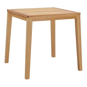 modway portsmouth karri wood outdoor pub table in natural