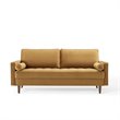 Modway Valour Modern Style Performance Velvet Sofa in Cognac Finish