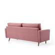 Modway Valour Modern Style Performance Velvet Sofa in Dusty Rose Finish