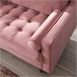 Modway Valour Modern Style Performance Velvet Sofa in Dusty Rose Finish