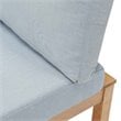 Modway Freeport Outdoor Patio Sectional Sofa Corner Chair in Natural/Light Blue