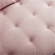 Modway Valour Modern Style Performance Velvet Sofa in Pink Finish