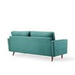 Modway Valour Modern Style Performance Velvet Sofa in Teal Finish